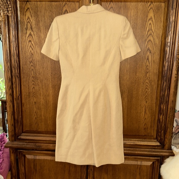 Vintage Kasper Dress with zip front and inside buttons 4 - Picture 4 of 7